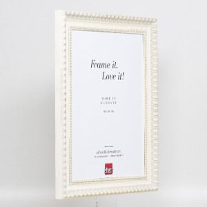 Marco de fotos de madera Efecto Profil 56 10x10 cm blanco con cristal claro