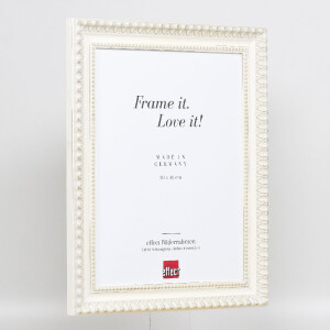 Marco de fotos de madera Efecto Profil 56 25x70 cm blanco con cristal claro