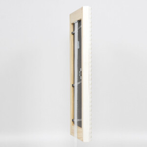 Marco de fotos de madera Efecto Profil 56 70x100 cm blanco con cristal transparente