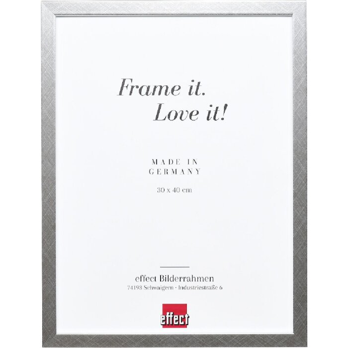 Effect Holzrahmen Profil 58 silber 21x29,7 cm Klarglas