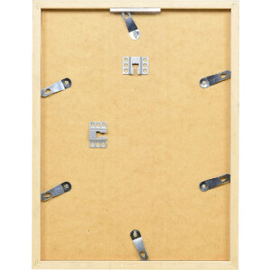 Marco de fotos de madera Effect Profil 58 plateado 25x60 cm cristal transparente