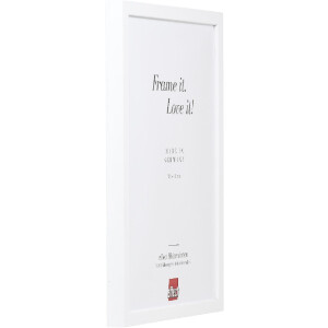 Marco de fotos de madera effect 0580-4260-05 Perfil 58 Blanco 42x59,4 cm Cristal transparente