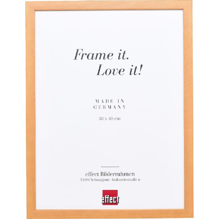 Marco de fotos de madera effect Profil 58 beige claro 60x60 cm cristal transparente