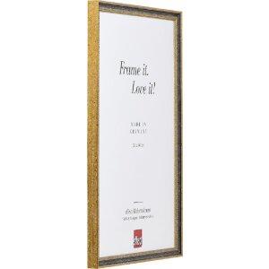 Effect Bilderrahmen Holz Profil 66 schwarz 27x48 cm Klarglas