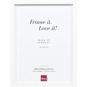 Marco de fotos de madera Effect Profil 74 Blanco 50x100 cm con vidrio transparente