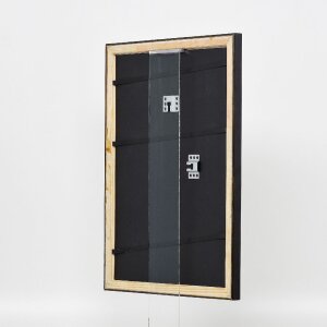 Efecto marco de madera perfil 85 negro 40x60 cm cristal normal