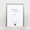 Efecto marco de madera perfil 85 plata 42x59,4 cm cristal normal