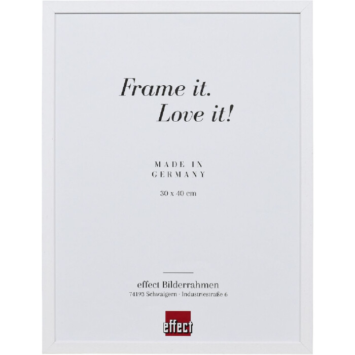 Marco de fotos de madera Effect Profil 2330 Blanco 45x60 cm Vidrio transparente