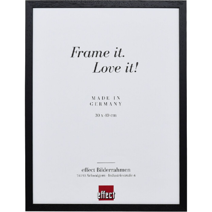 Marco de fotos de madera Effect Profil 2330 Negro 50x60 cm con cristal transparente