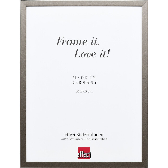 Marco de fotos de madera Effect Profil Top S Platin 24x30 cm con cristal normal