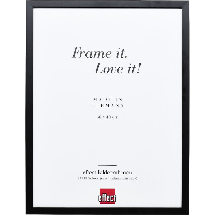 Marco de fotos de madera Efecto Profil Top S Negro 25x50 cm con vidrio normal