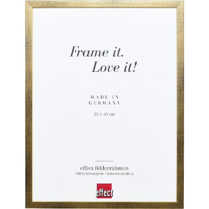 Marco de fotos de madera Effect Profil Top S dorado 50x60 cm con vidrio normal