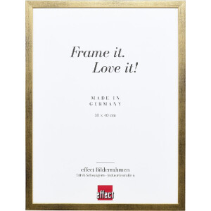 Marco de fotos de madera Effect Profil Top S dorado 50x60 cm con vidrio normal