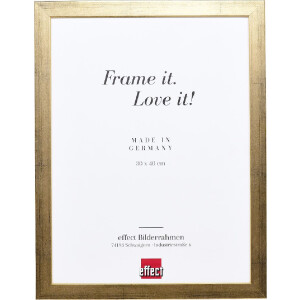 Marco de fotos de madera Effect Profil Top Pro gold 28x35 cm con vidrio transparente