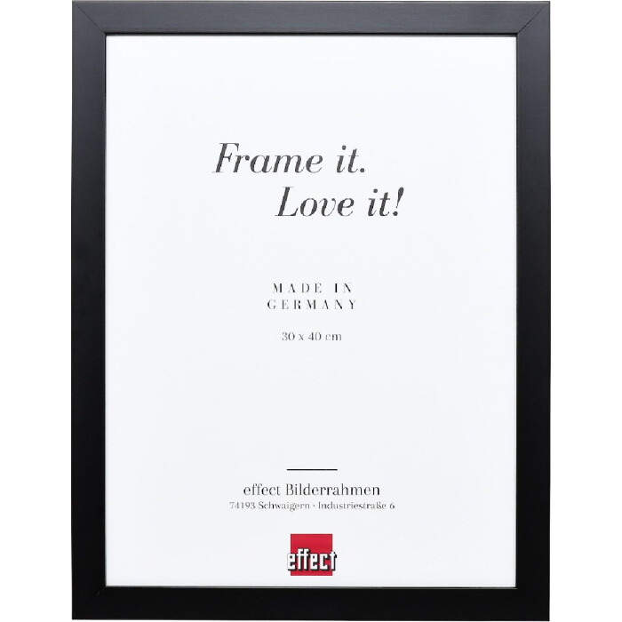 Marco de fotos de madera Effect Profil Top Pro negro 40x50 cm con cristal transparente