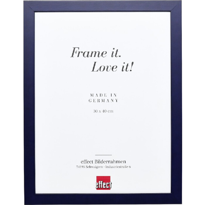 Marco de fotos de madera Effect Profil Top Pro Azul 45x60 cm Vidrio transparente