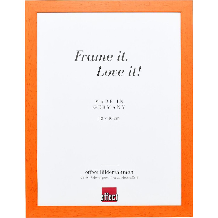 Marco de fotos de madera Effect Profil Top Pro naranja 50x60 cm con vidrio transparente