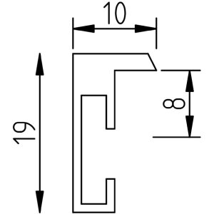 Marco de fotos Effect B1 Brandschutz Alu Serie 2 Plata 13x18 cm con cristal transparente