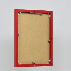Portarretratos efecto aluminio Quadro 20x25 cm cristal rojo antirreflejos