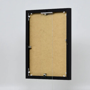 Portarretratos efecto aluminio Quadro 20x28 cm cristal negro antirreflejos