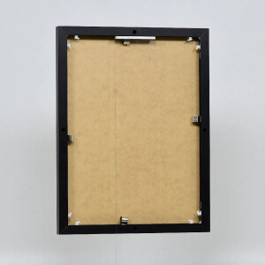 Portarretratos efecto aluminio Quadro 20x28 cm cristal negro antirreflejos