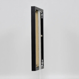 Portarretratos efecto aluminio Quadro 20x28 cm cristal negro antirreflejos