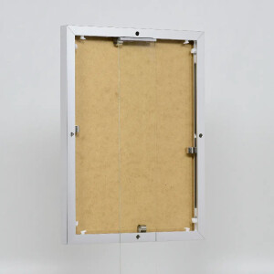 Portarretratos efecto aluminio Quadro 23x70 cm plata alto brillo cristal antirreflejos