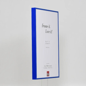 Marco de aluminio efecto Quadro 25x60 cm cristal azul antirreflejos trasera MDF