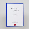 Marco de aluminio efecto Quadro 25x60 cm cristal azul antirreflejos trasera MDF