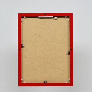 Portarretratos efecto aluminio Quadro 25x80 cm cristal rojo antirreflejos