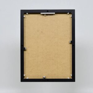 Portarretratos efecto aluminio Quadro 27x48 cm cristal negro antirreflejos