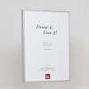 Marco de aluminio efecto Quadro 28x35 cm cristal antirreflejos plateado trasera MDF
