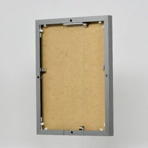 Portarretratos efecto aluminio Quadro 28x35 cm cristal antirreflejos plata envejecida