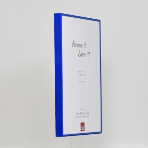 Marco de aluminio efecto Quadro 30x30 cm cristal azul antirreflejos trasera MDF