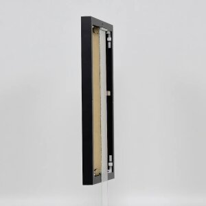 Portarretratos efecto aluminio Quadro 30x30 cm cristal negro antirreflejos
