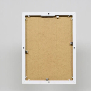 Portarretratos efecto aluminio Quadro 40x40 cm cristal blanco antirreflejos
