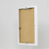 Portarretratos efecto aluminio Quadro 40x40 cm cristal blanco antirreflejos