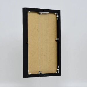 Portarretratos efecto aluminio Quadro 42x59,4 cm cristal negro antirreflejos