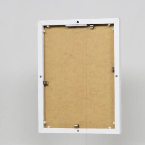 Portarretratos efecto aluminio Quadro 45x60 cm cristal blanco antirreflejos