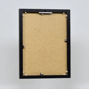 Portarretratos efecto aluminio Quadro 45x60 cm cristal negro antirreflejos