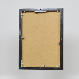 Portarretratos efecto aluminio Quadro 45x60 cm plata alto brillo cristal antirreflejos