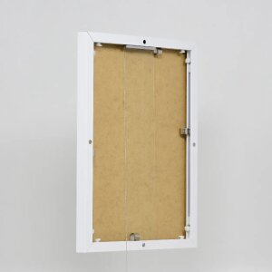 Portarretratos efecto aluminio Quadro 45x80 cm cristal blanco antirreflejos