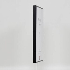 Portarretratos efecto aluminio Quadro 50x70 cm cristal negro antirreflejos