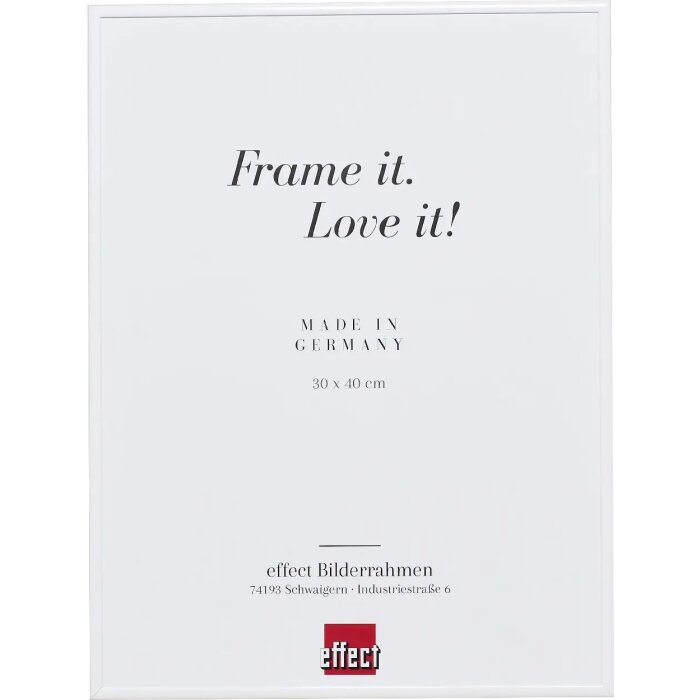 Marco de aluminio efecto Quadro 62x93 cm cristal blanco antirreflejos trasera MDF