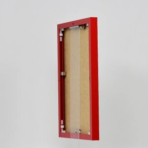 Marco de aluminio efecto Quadro 62x93 cm cristal rojo antirreflejos trasera MDF