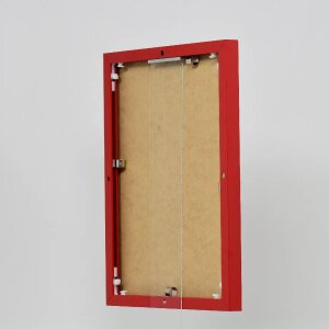 Marco de aluminio efecto Quadro 62x93 cm cristal rojo antirreflejos trasera MDF