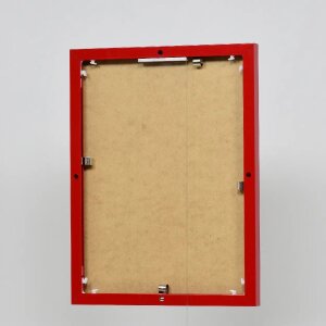 Marco de aluminio efecto Quadro 62x93 cm cristal rojo antirreflejos trasera MDF