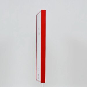 Marco de aluminio efecto Quadro 62x93 cm cristal rojo antirreflejos trasera MDF