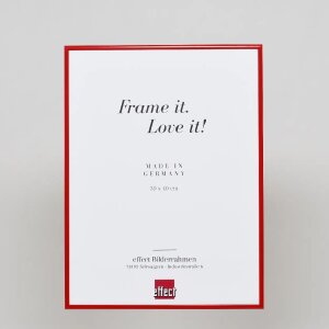 Marco de aluminio efecto Quadro 62x93 cm cristal rojo antirreflejos trasera MDF
