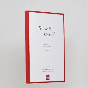 Marco de aluminio efecto Quadro 62x93 cm cristal rojo antirreflejos trasera MDF